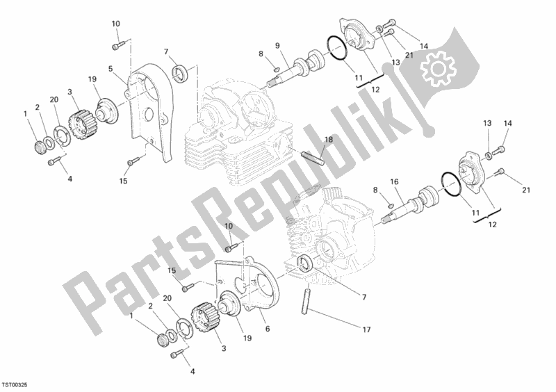 All parts for the Camshaft of the Ducati Multistrada 1100 S 2008